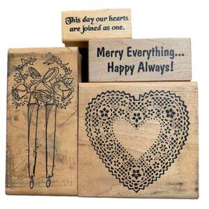 Wedding rubber stamps set